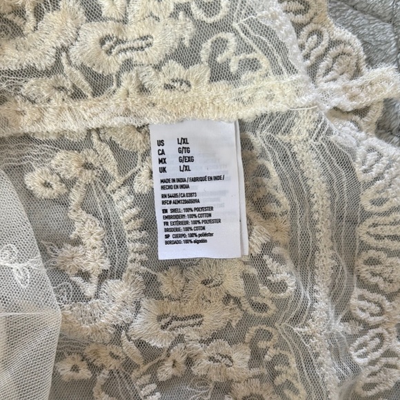 (Sold) American Eagle Outfitters Elegant Cream Lace Cardigan L-XL - Picture 9 of 9